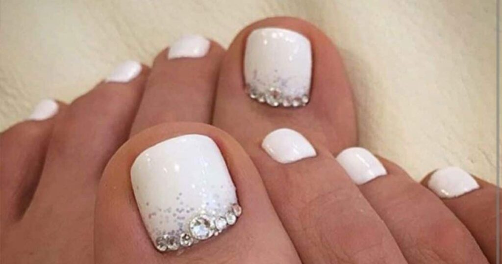 White Toe Nail Designs